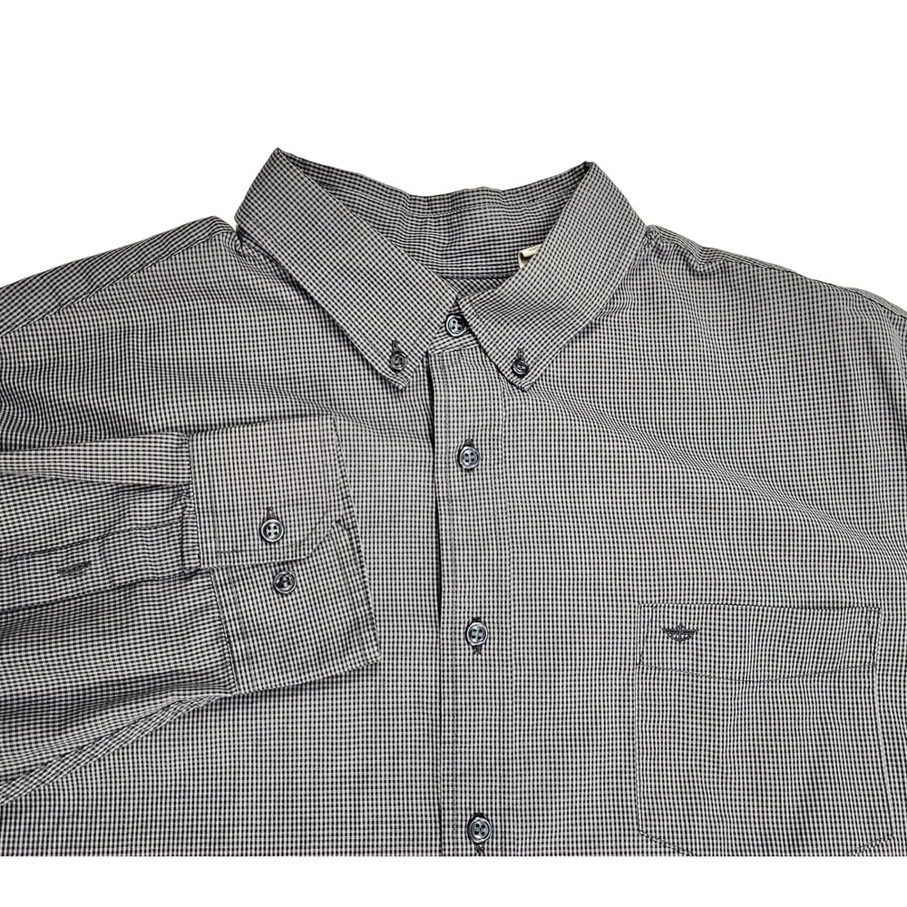 Dockers Mens XL Classic Fit Checkered Long Sleeve Button Down Shirt